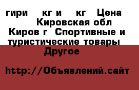 гири 16 кг и 24 кг › Цена ­ 900 - Кировская обл., Киров г. Спортивные и туристические товары » Другое   